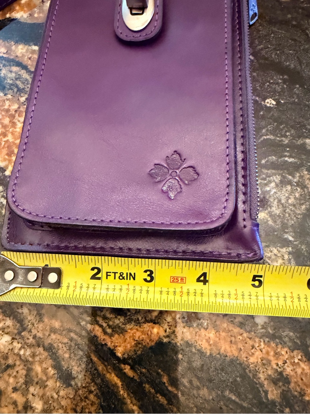Patricia Nash Leather Daphne Phone Crossbody Acai NWT - Picture 12 of 13